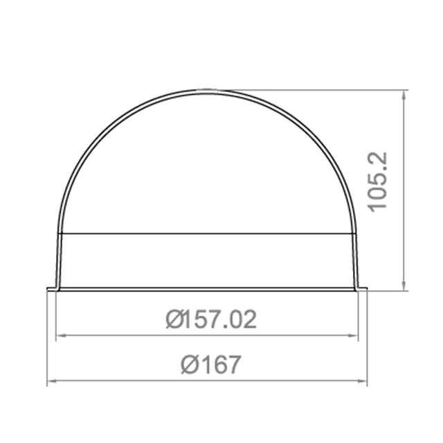 6.2 inch Extended Vandal-proof Dome Cover 